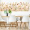 4-Piece Boho Wildflower Wall Decals - Large Watercolor Floral Wall Stickers with Grass & Blooms - Peel and Stick Botanical Art for Nursery, Bedroom, Wedding DIY & Living Room Decor